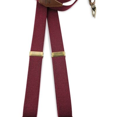 Sir Redman suspenders Buck Burgundy