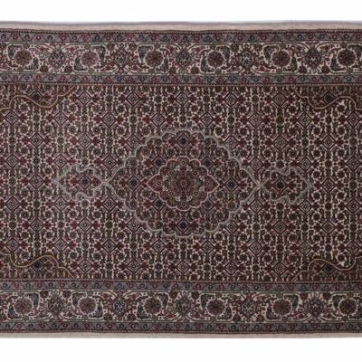 Tabriz 14/70 157x84 Handgeknüpft Teppich 80x160 Grau Orientalisch Kurzflor Orient Rug