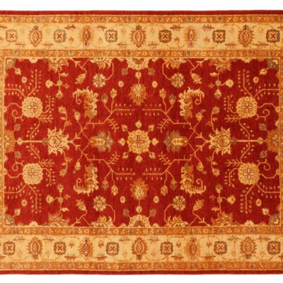 Afghan Chobi Ziegler 232x168 tappeto annodato a mano 170x230 fantasia fiori rossi pelo corto