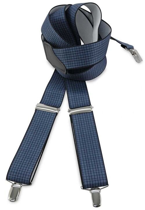 Sir Redman suspenders checkered blue