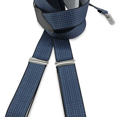Sir Redman suspenders checkered blue
