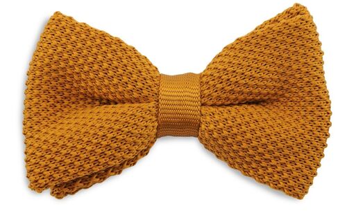 Sir Redman knitted kids bow tie cognac