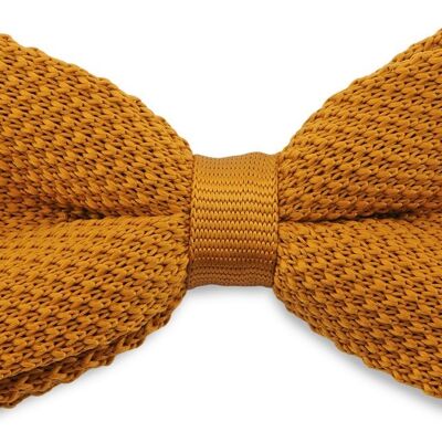 Sir Redman knitted kids bow tie cognac