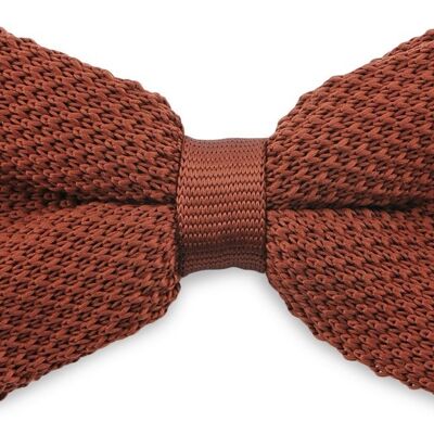 Sir Redman knitted kids bow tie rust brown