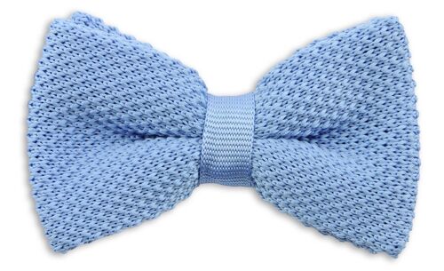 Sir Redman knitted kids bow tie light blue