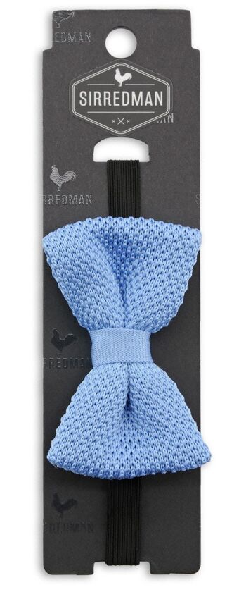 Noeud papillon enfant en tricot Sir Redman bleu clair 2