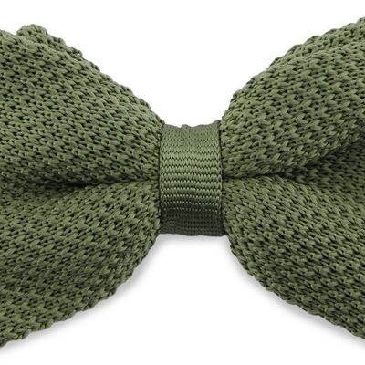 Sir Redman knitted kids bow tie moss green