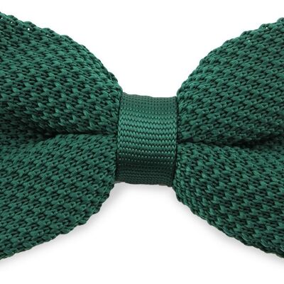 Sir Redman knitted bow tie bottle green