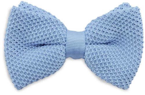 Sir Redman knitted bow tie light blue