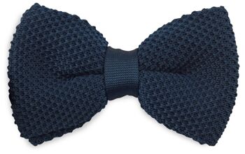 Nœud papillon tricot Sir Redman bleu foncé 1