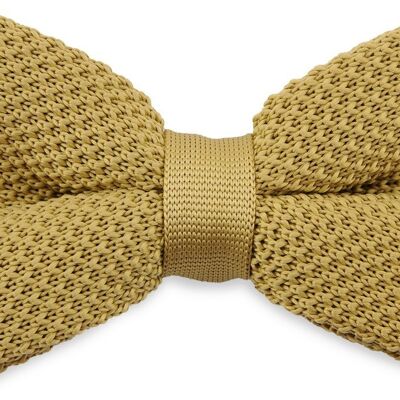 Sir Redman knitted bow tie mustard