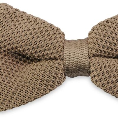 Sir Redman knitted bow tie warm taupe