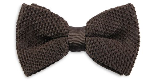 Sir Redman knitted bow tie dark brown