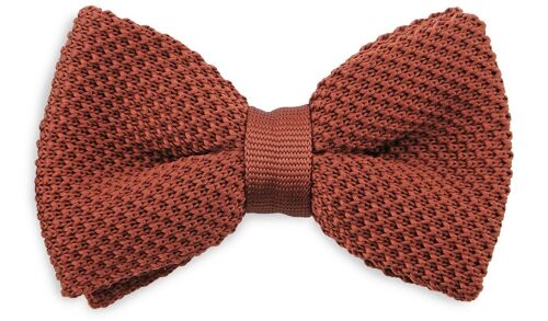 Sir Redman knitted bow tie rust brown