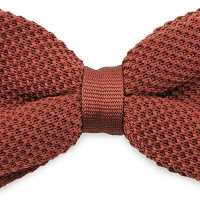 Sir Redman knitted bow tie rust brown
