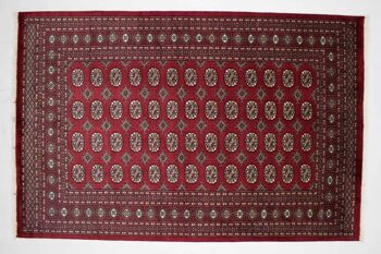 Tapis Pakistan Boukhara 240x158 noué main 160x240 rouge oriental, poils courts, orient 1