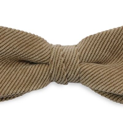 Sir Redman bow tie Corduroy dark beige