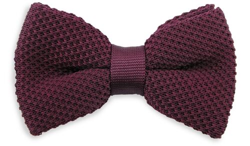 Sir Redman knitted bow tie aubergine