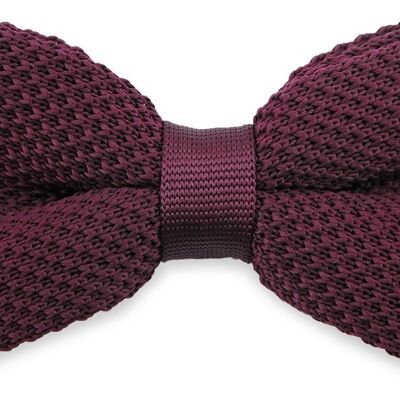 Sir Redman knitted bow tie aubergine