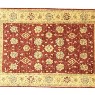 Afghan Chobi Ziegler 236x174 Handgeknüpft Teppich 170x240 Rot Floral Kurzflor Orient