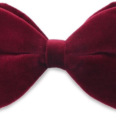 Sir Redman velvet bow tie large bordeaux