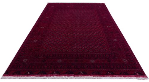 Afghan Orientteppich 288x190 Handgeknüpft Teppich 190x290 Rot Orientalisch Kurzflor