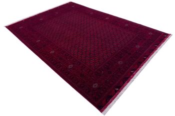 Tapis oriental afghan 288x190 tapis noué main 190x290 rouge oriental, poils courts 2
