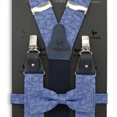Sir Redman suspenders combi pack Botanical Flow - denim