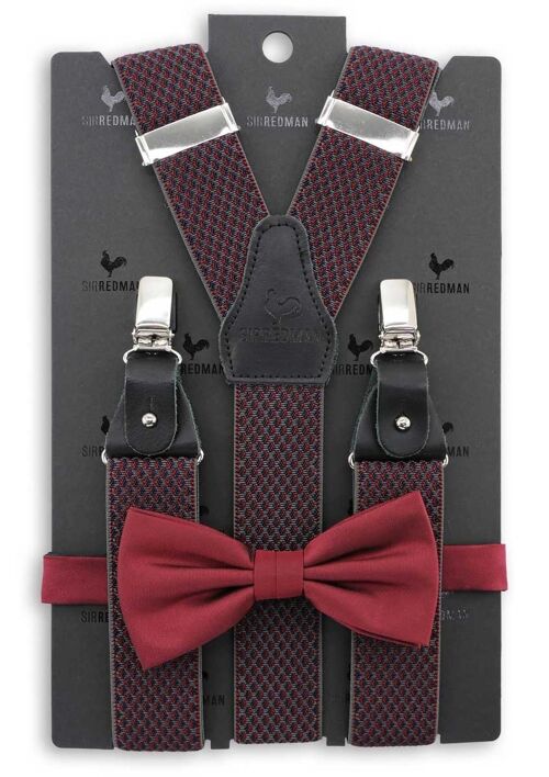 Sir Redman suspenders combi pack Elegance bordeaux