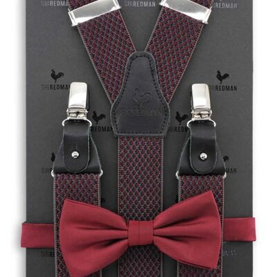 Sir Redman suspenders combi pack Elegance bordeaux