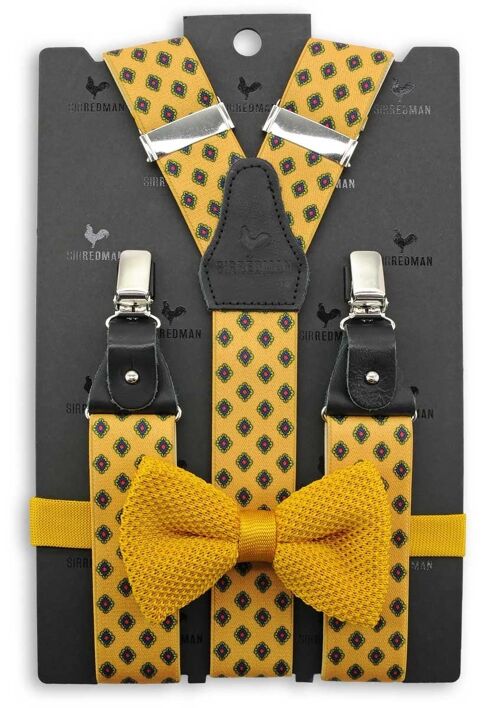 Sir Redman suspenders combi pack Ochre Ornament