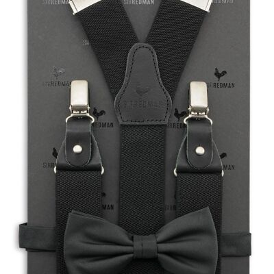 Sir Redman suspenders combi pack Essential Black