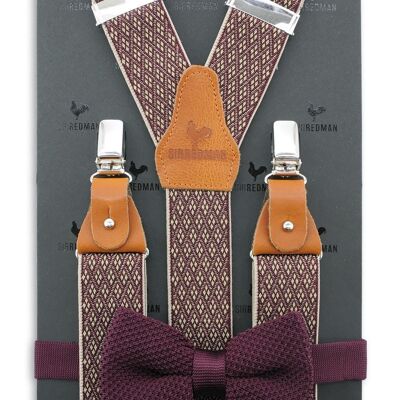 Sir Redman suspenders combi pack Don Diamond bordeaux