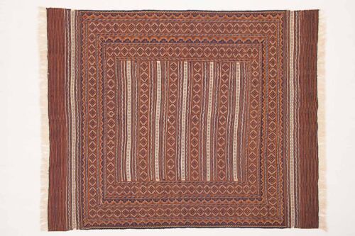 Afghan Mushwani Kelim 183x148 Handgewebt Teppich 150x180 Mehrfarbig Geometrisch Muster
