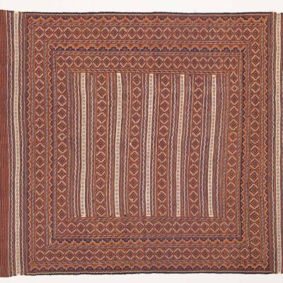 Afghan Mushwani Kelim 183x148 Handgewebt Teppich 150x180 Mehrfarbig Geometrisch Muster