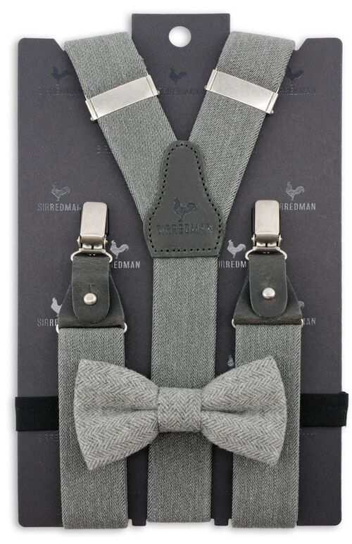 Sir Redman suspenders combi pack Denim Kylian Tweed