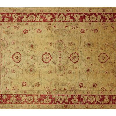 Afgano Chobi Ziegler 248x186 alfombra anudada a mano 190x250 beige floral de pelo corto Orient