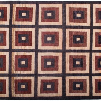 Afghan Modern Chobi Ziegler 194x149 tappeto annodato a mano 150x190 marrone geometrico