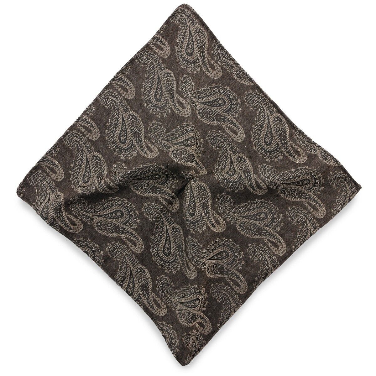 Sir Redman Einstecktuch Paddy Paisley braun