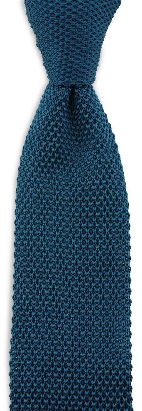 Sir Redman knitted tie petrol