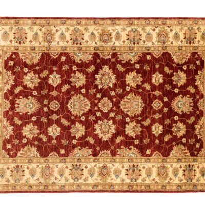Afghan Chobi Ziegler 178x118 tappeto annodato a mano 120x180 fantasia fiori rossi pelo corto