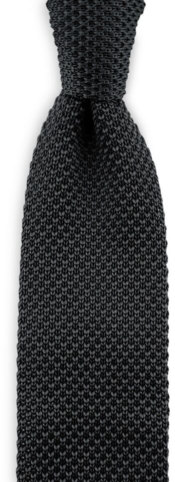 Cravate Sir Redman en tricot noir 1