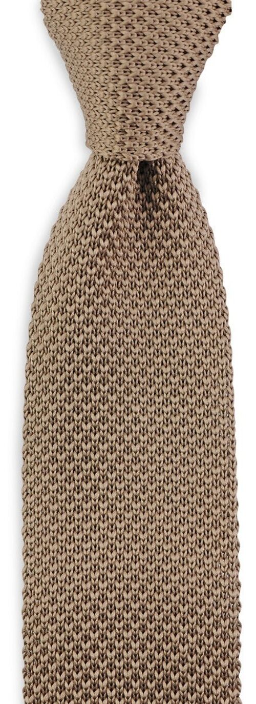 Sir Redman knitted tie warm taupe
