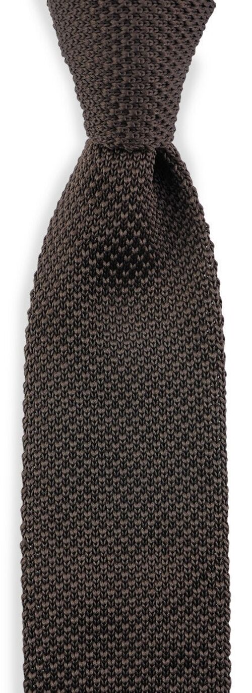 Sir Redman knitted tie dark brown