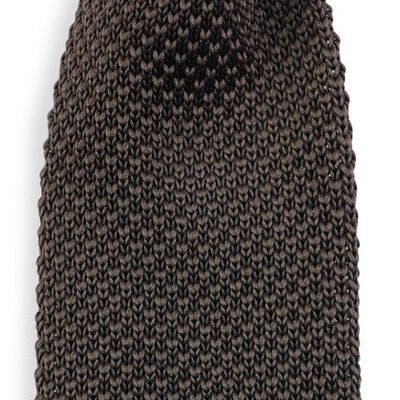 Sir Redman knitted tie dark brown