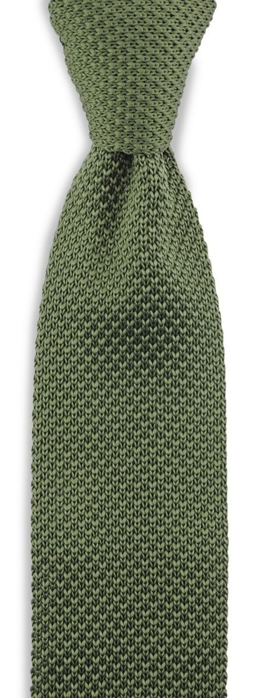 Sir Redman knitted tie moss green