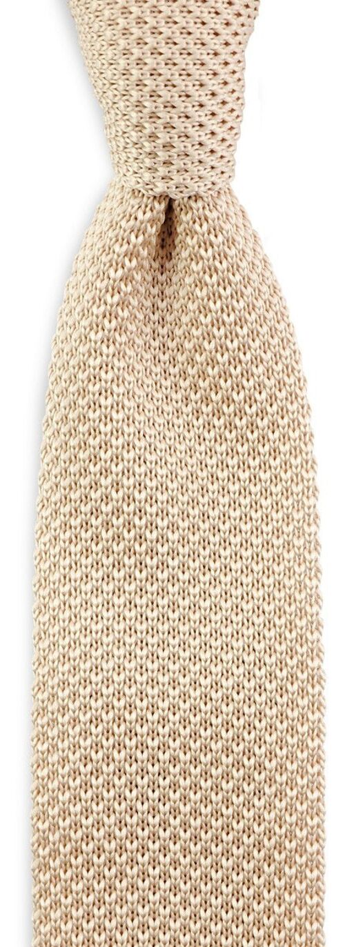 Sir Redman knitted tie champagne