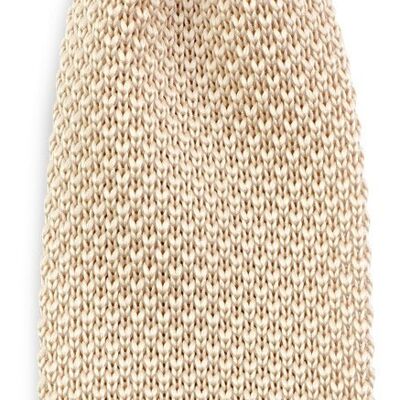 Sir Redman knitted tie champagne