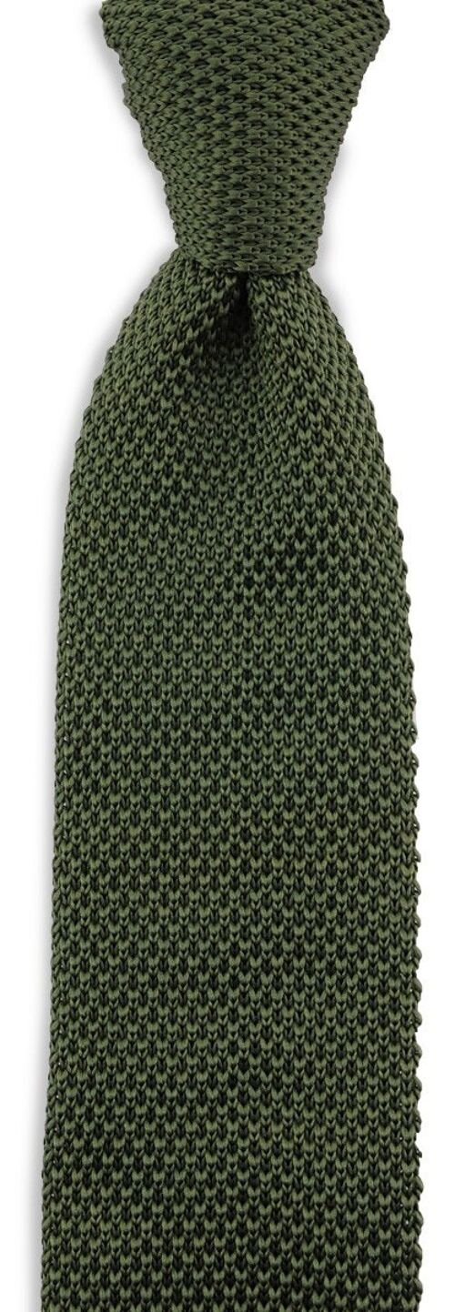 Sir Redman knitted tie forest green