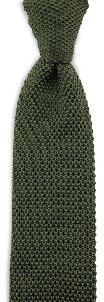 Cravate tricot Sir Redman vert forêt 1
